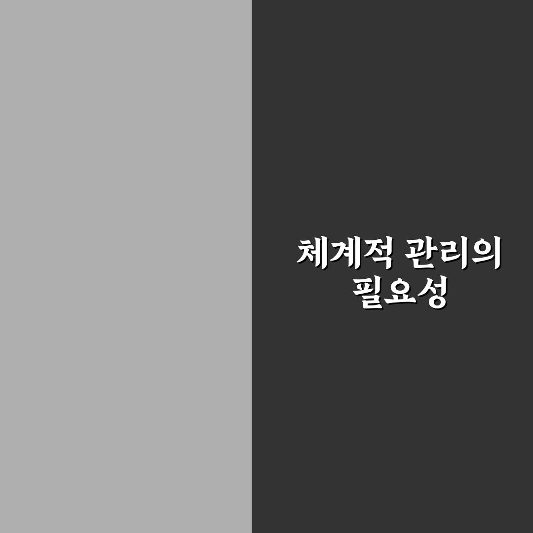 관리 항목을 카테고리별로 나누는 법: 5가지 체크포인트 총정리