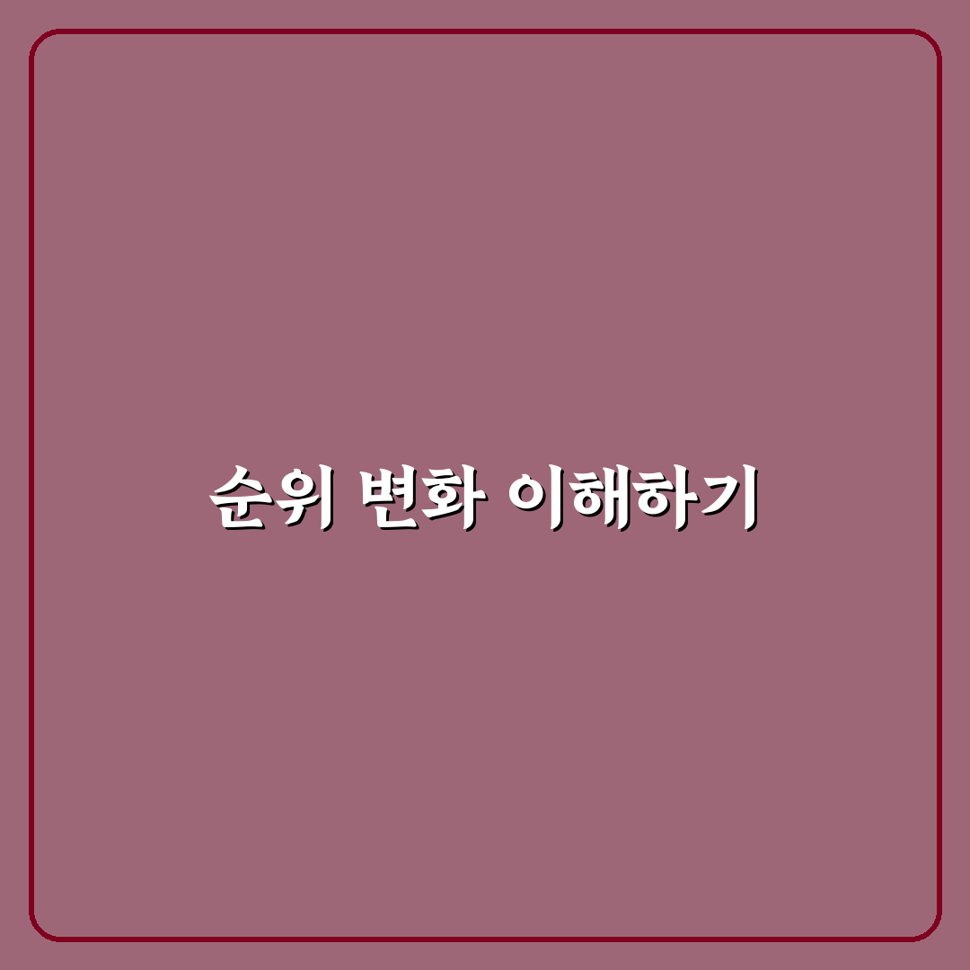 평균 순위 변화가 왜 그토록 중요한 이유: 5가지 핵심 체크포인트 분석