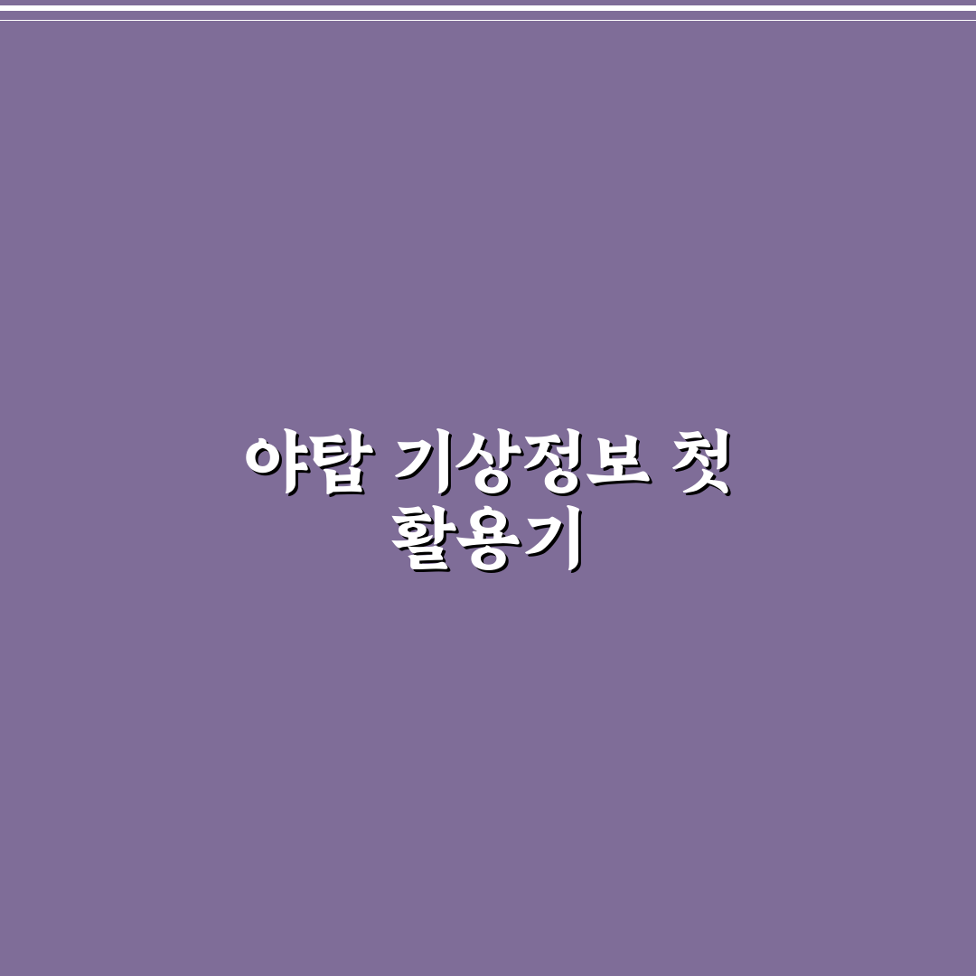 야탑 날씨 예보 직접 알아보니 정확도는 어땠는지