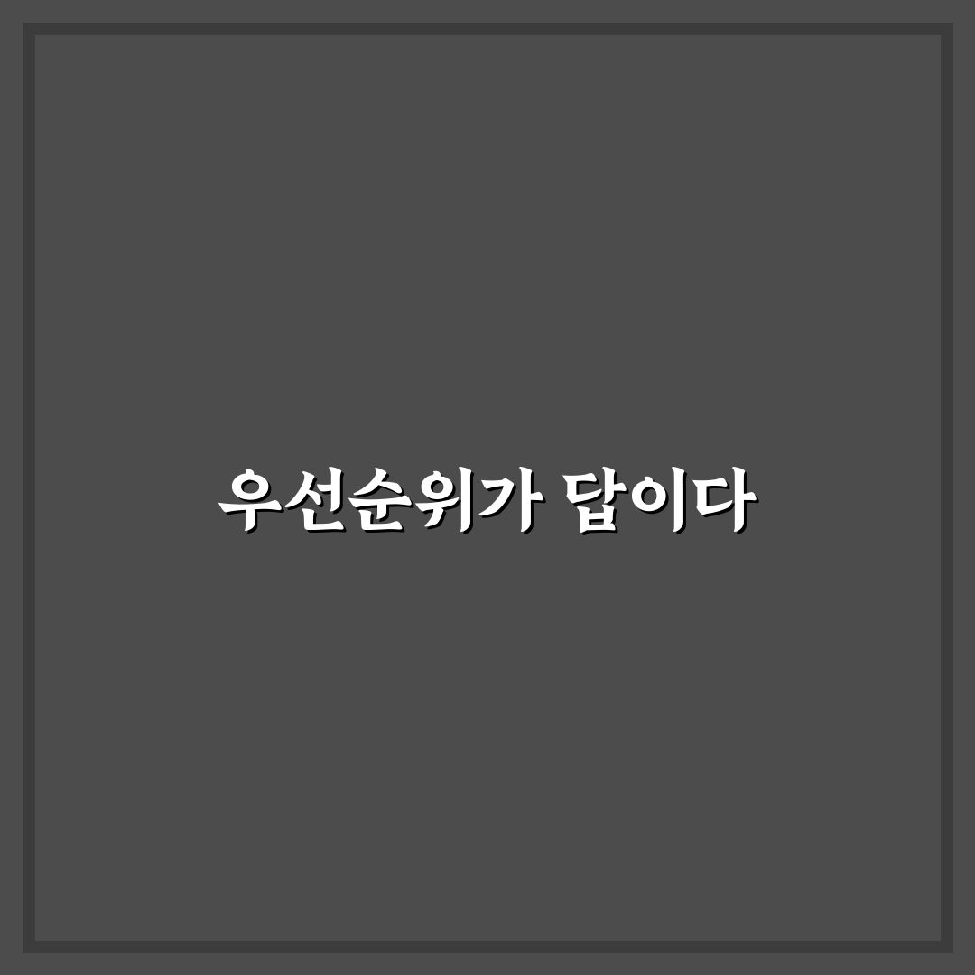 운영 시간 부족할 때 우선순위 정하기 노하우: 5포인트 핵심가이드