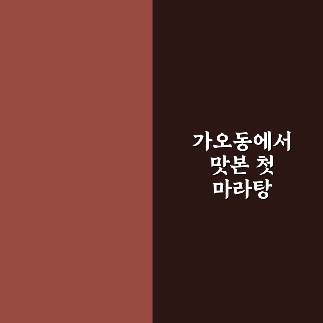 가오동 마라탕 방문 후기, 매운맛과 재료 상태 직접 가보니