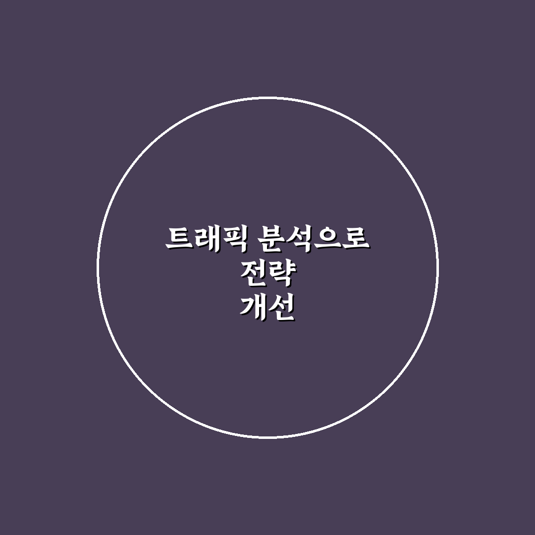 트래픽 분석으로 전략 수정하는 흐름, 5가지 체크포인트