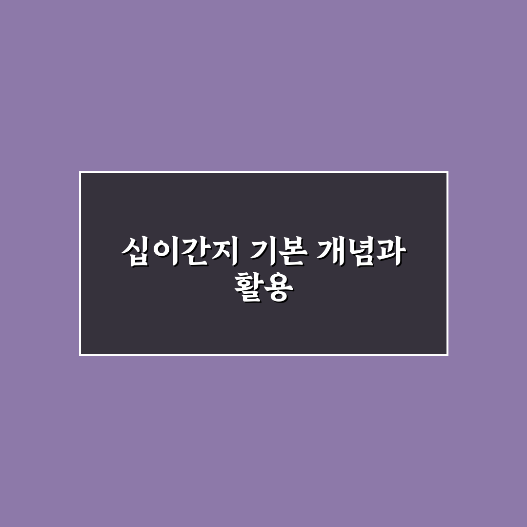 십이간지 년도별 의미와 활용 기준 총정리