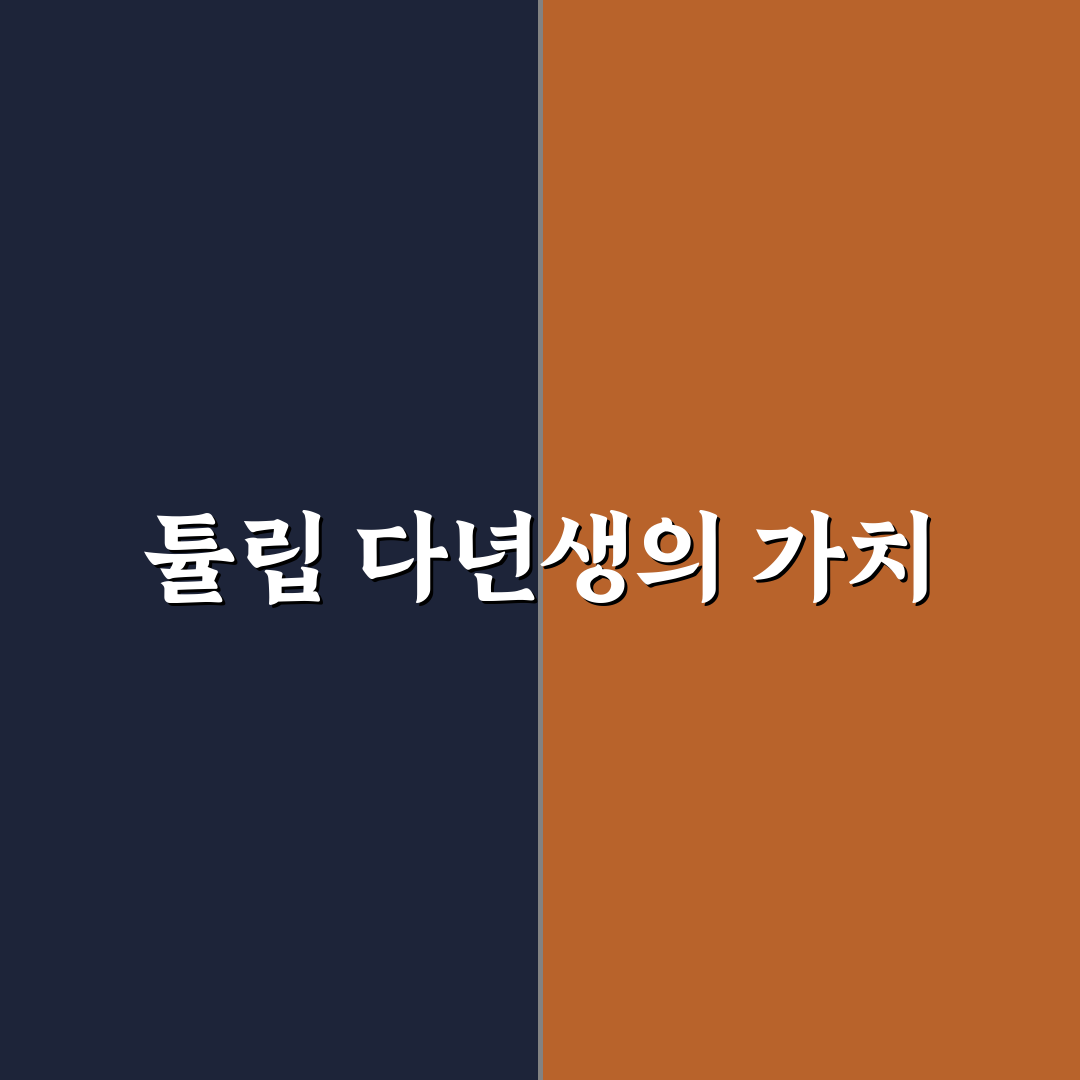 튤립 다년생 키우기 꿀팁과 관리 방법 정리