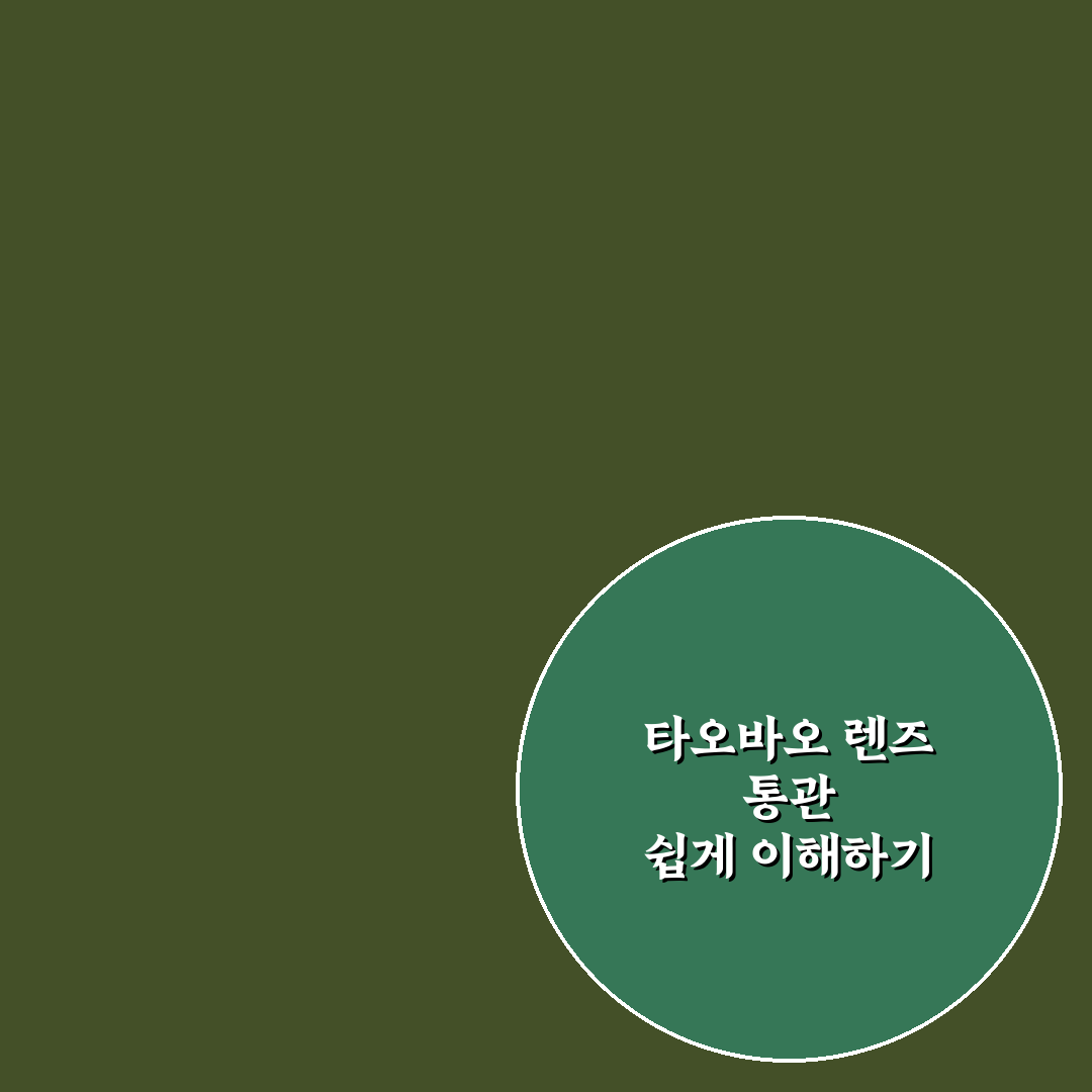 타오바오 렌즈 통관 꿀팁과 절차 쉽게 알려드려요