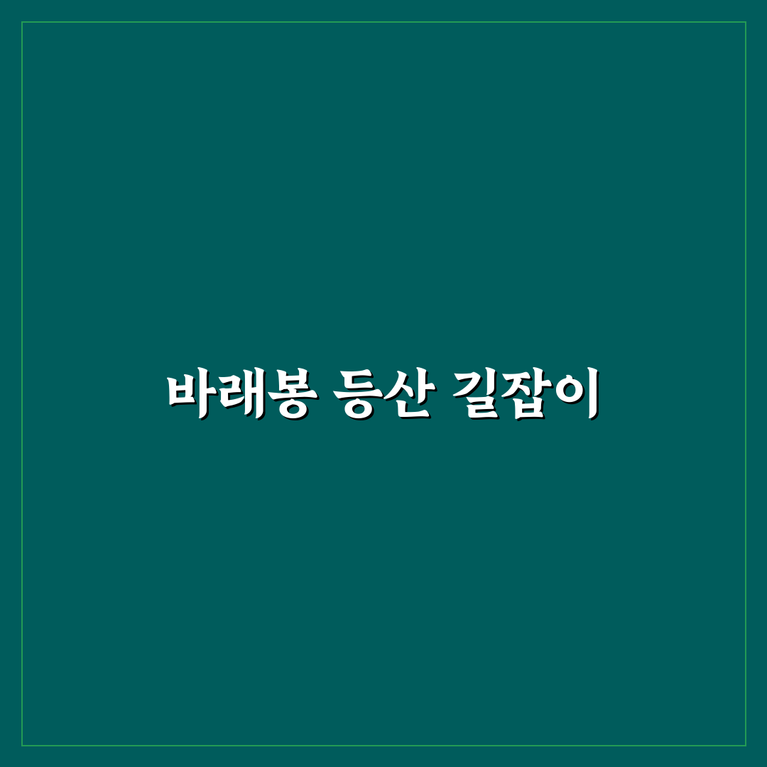 바래봉 최단코스 추천과 초보자 꿀팁 정리