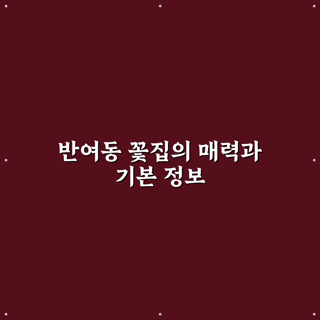 반여동 꽃집 이용 방법과 선택 꿀팁 알려드려요