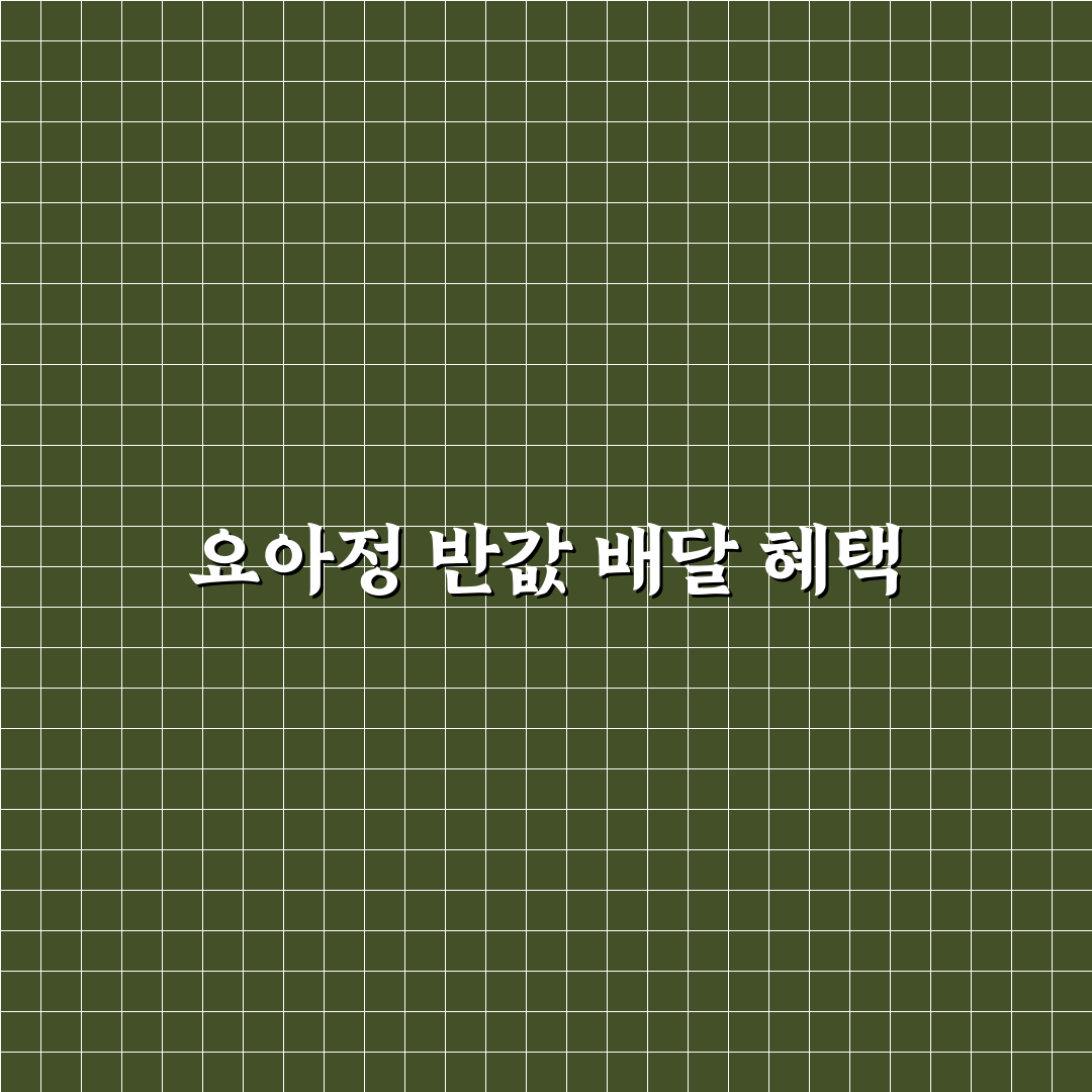 요아정 반값데이 배달 이용 꿀팁과 후기 공유