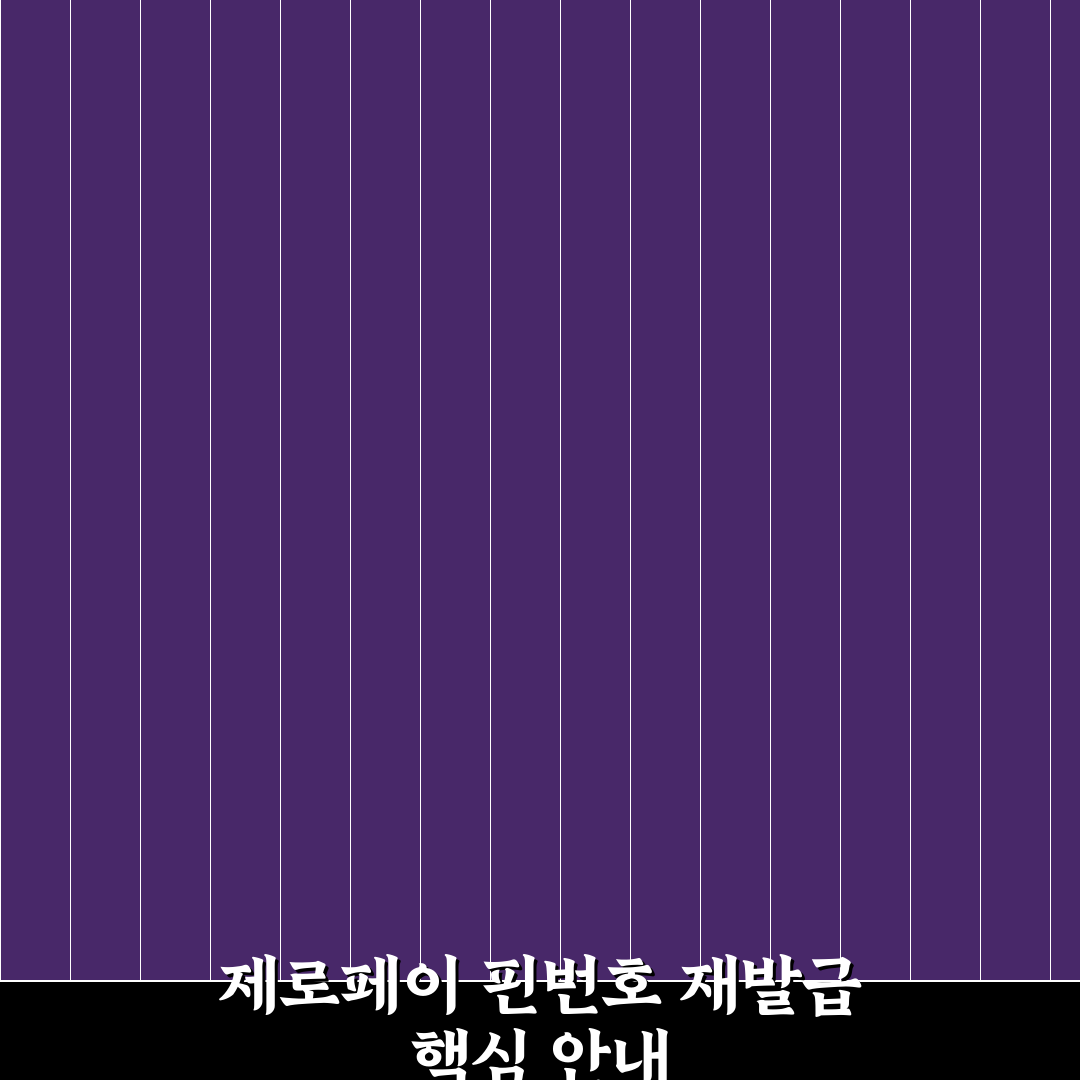 제로페이 핀번호 재발급 절차와 유의사항 총정리