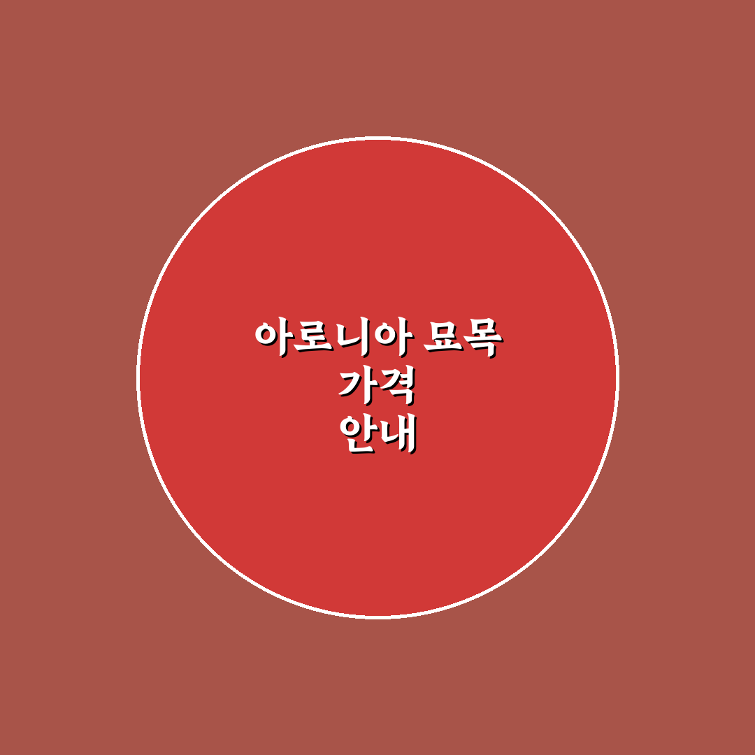 아로니아묘목가격과 구입 꿀팁 초보자도 쉽게 이해하기
