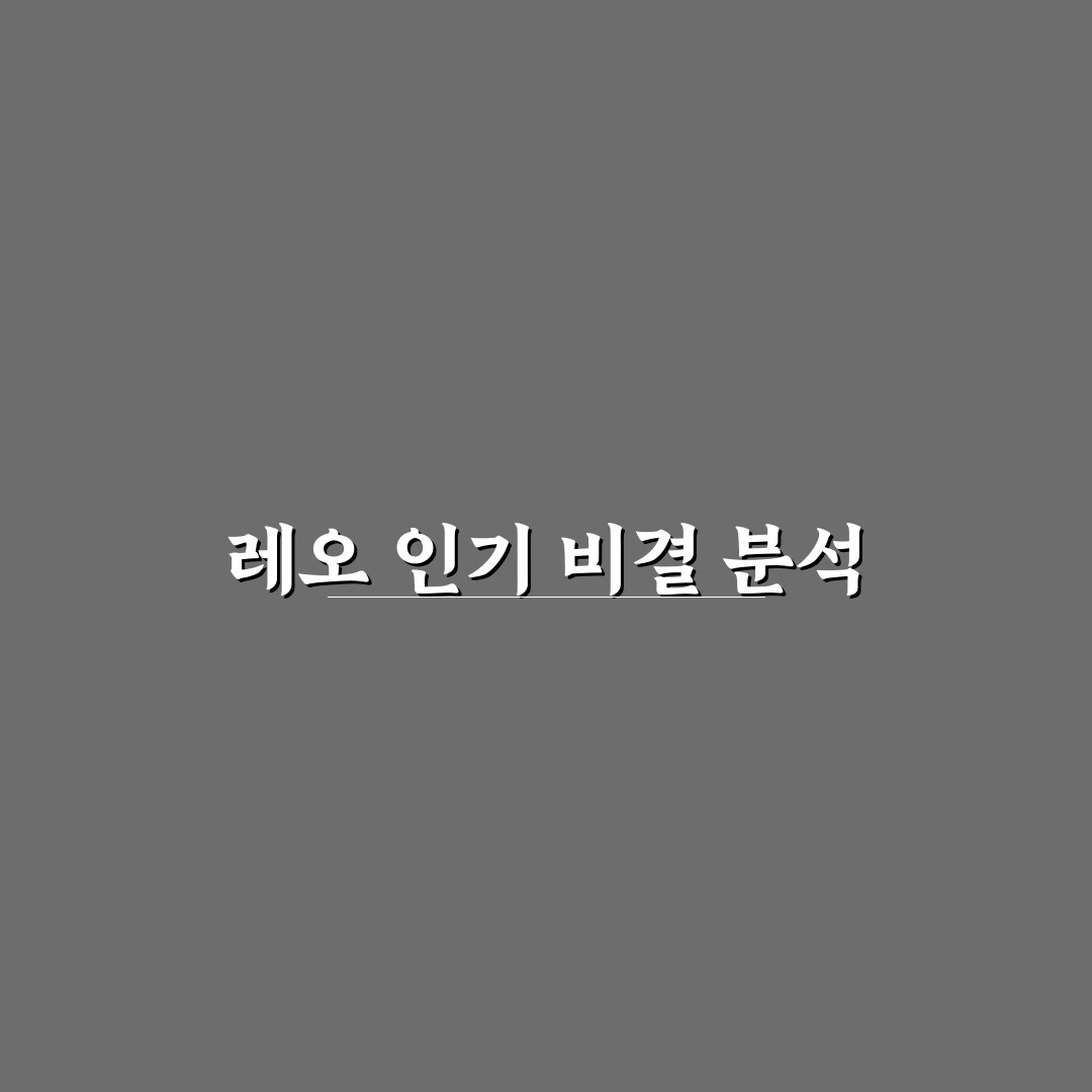 유튜버 레오 초보자를 위한 영상 제작 꿀팁 공유