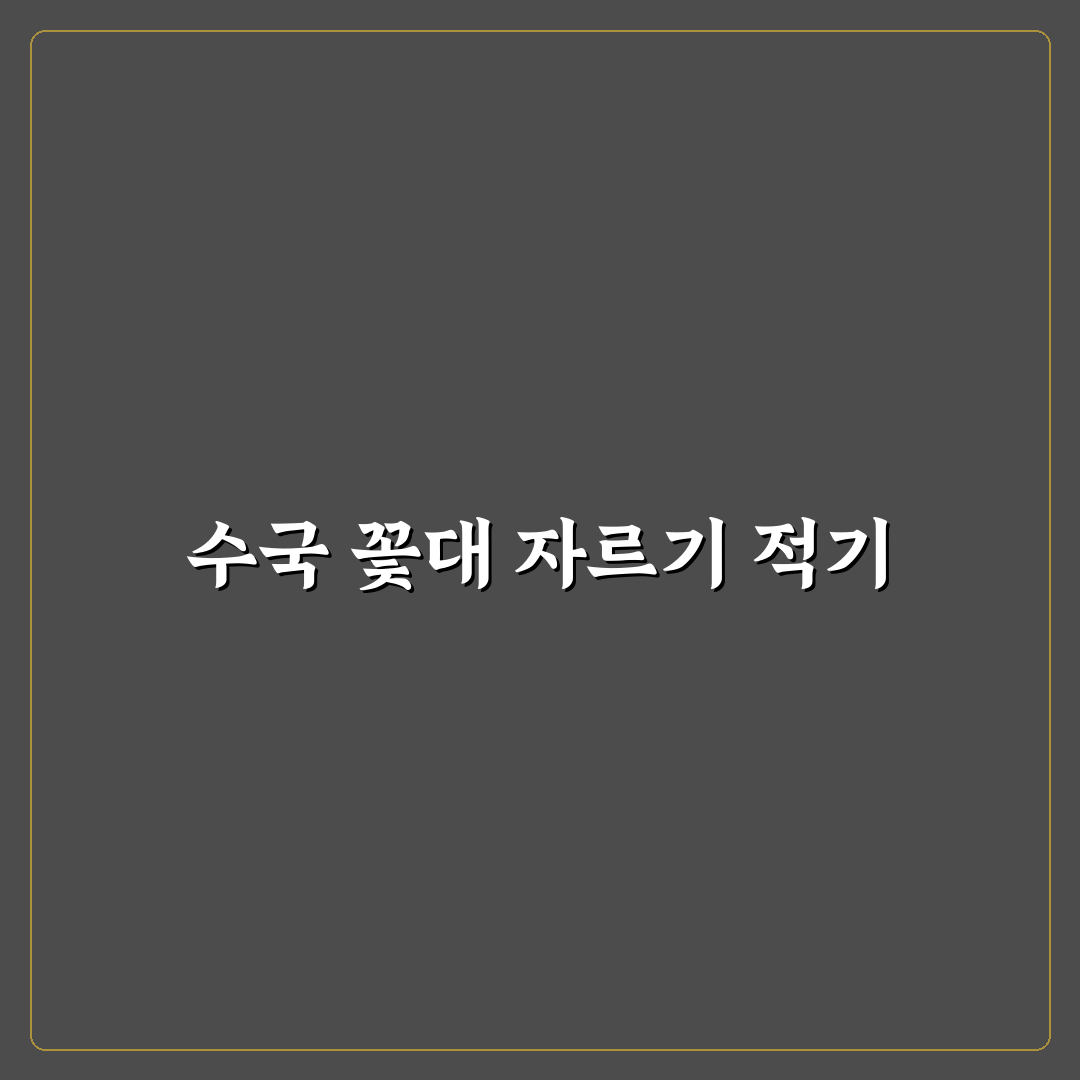 수국 꽃대 자르는 시기별 기준과 관리 가이드 5가지