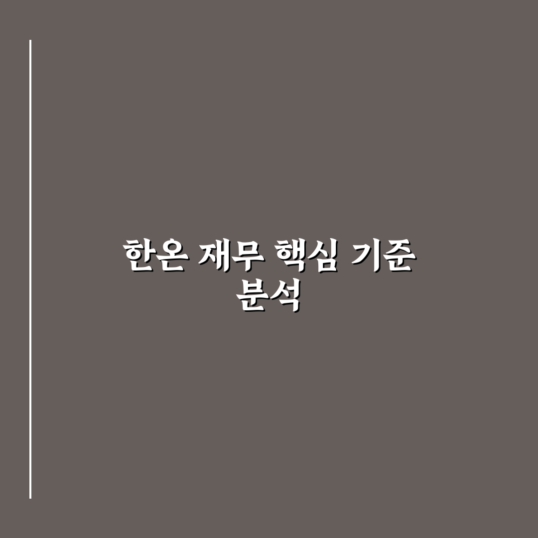 한온시스템 재무제표 분석과 주요 재무지표 비교 가이드