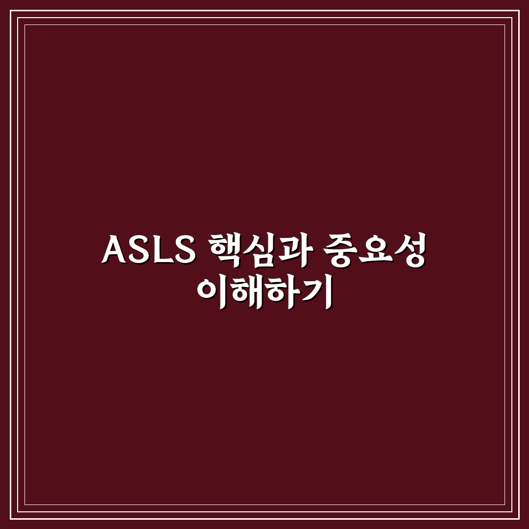 asls 기본 사용법과 활용 꿀팁 정리