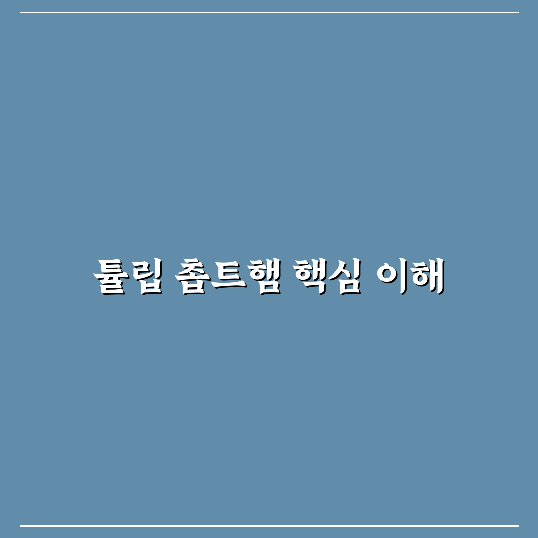 튤립 촙트햄 활용법과 맛있게 즐기는 꿀팁 정리