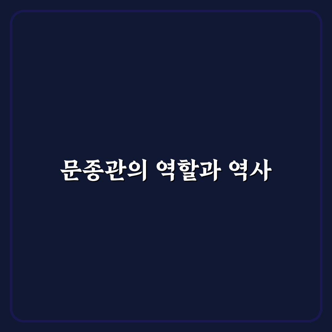 문종관 활용법과 주요 포인트 쉽게 정리드립니다