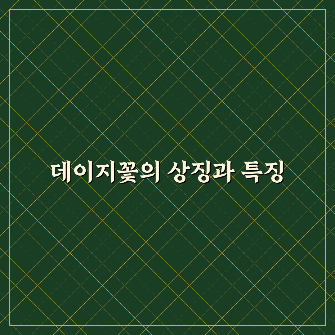 데이지꽃 한국말 뜻과 특징 쉽게 알려드려요