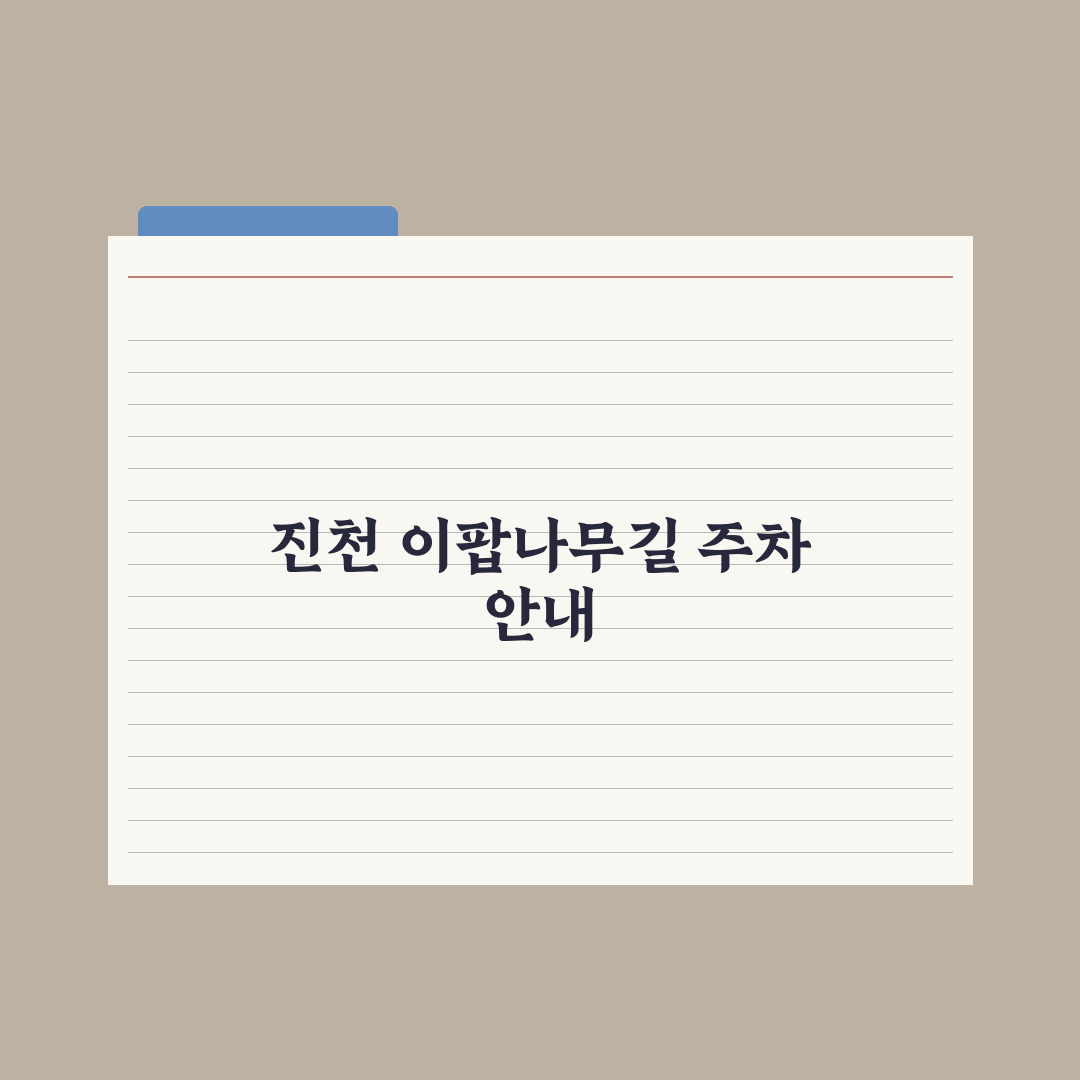 진천 이팝나무길 주차 꿀팁과 위치별 이용 방법 공유