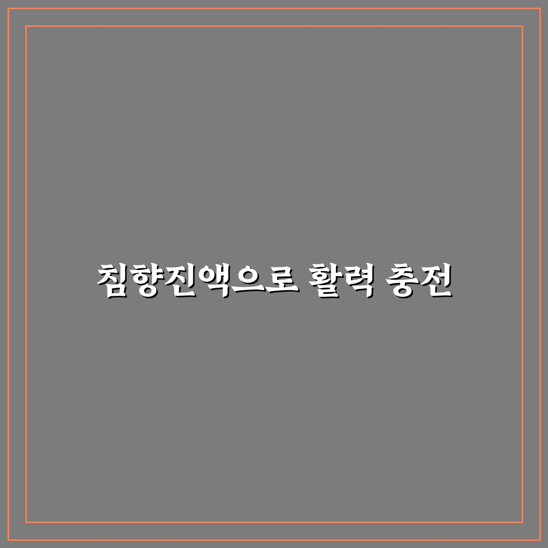 활력데이 침향진액 사용법과 효과 꿀팁 공유