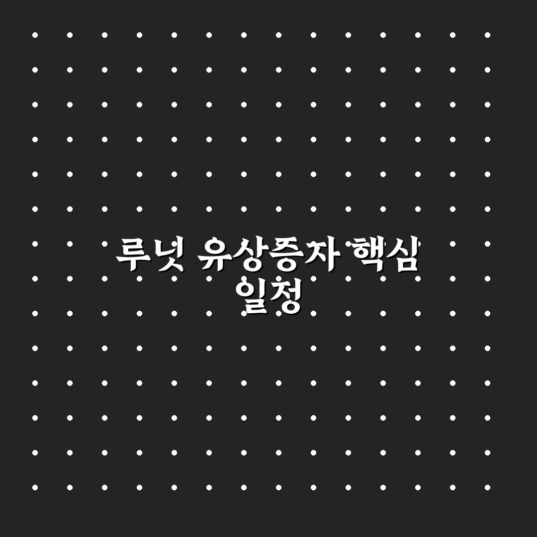 루닛 유상증자 날짜와 절차 쉽게 알아보는 팁