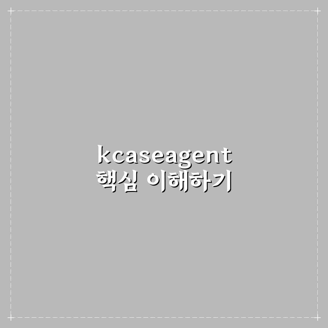 kcaseagent 사용법과 꿀팁 쉽게 알려드려요
