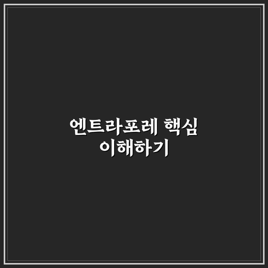 엔트라포레 사용법과 꿀팁 쉽게 알려드려요